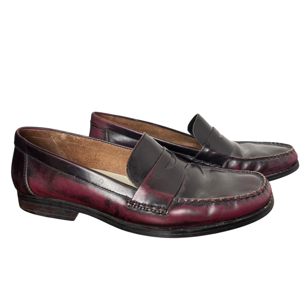 Vintage GH Bass Weejuns Oxblood Burgundy Brown Penny Loafers 10 M Slip On